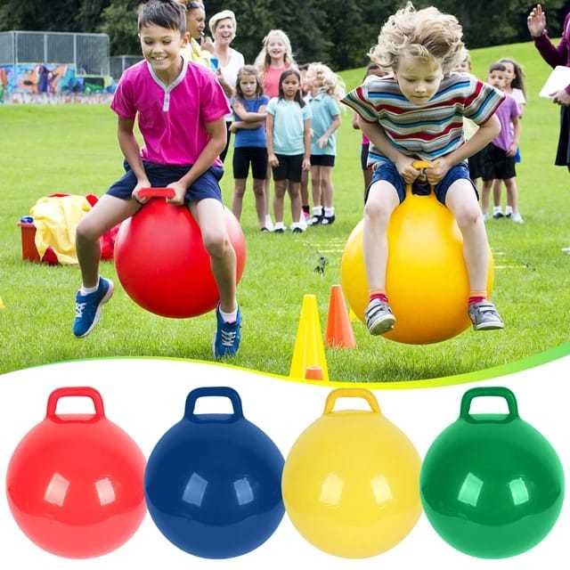 Inflatable Hop Ball for Kids – 45cm, 55cm & 65cm | Hopper Bouncing Ball with Handle