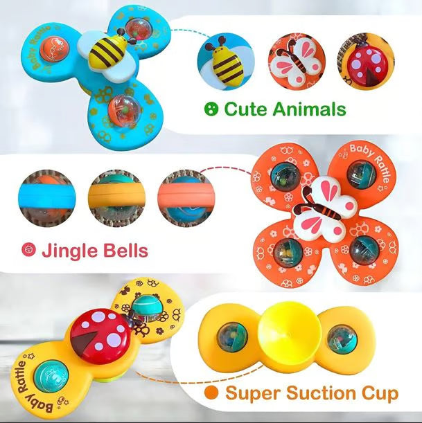 Baby Spinning Toy - Colorful Suction Cup Spinner for Infants & Toddlers