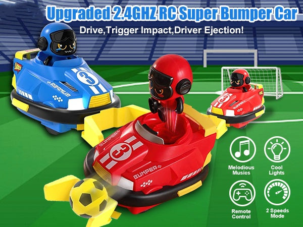 RC Bumper Cars for Two – 2-Player Remote Control Battle Set
