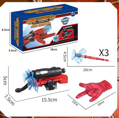 Spider Launcher Toy - Wrist Mounted Web Shooter with Glove & 3 Arrows for Kids