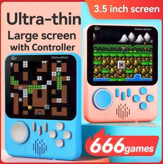 G7 Retro Handheld Game Console - 666 Built-in Games with 3.5 Inch Screen