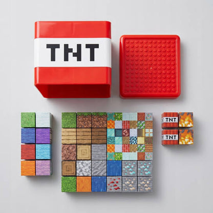 Minecraft Magnetic Building Blocks – 104 Pieces + 1 Random Character