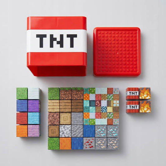 Minecraft Magnetic Building Blocks – 104 Pieces + 1 Random Character