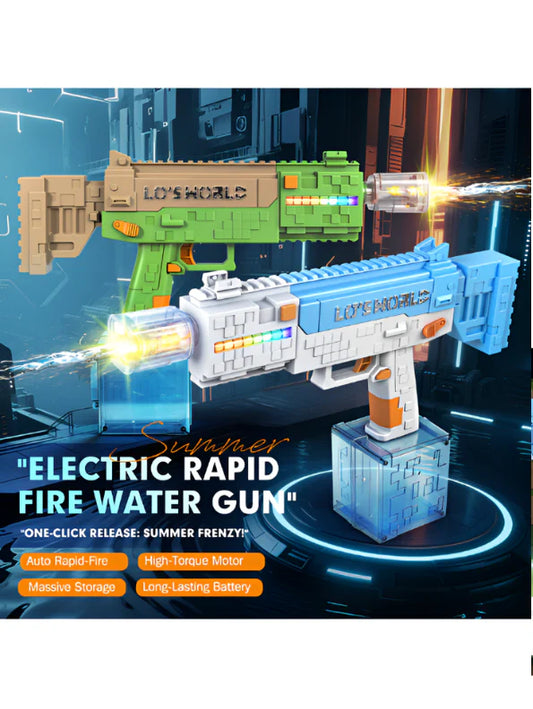 Minecraft Electric Rapid Fire Water Gun – Auto Blaster with High-Torque Motor
