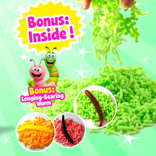 Moving! Caterpillar Sensory Fidget Toy – Wiggly Squeeze Ball for Kids | Neon Colors | Ages 3+