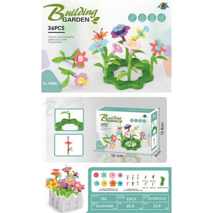 Flower Garden Building Blocks - Creative STEM Toy Set for Kids