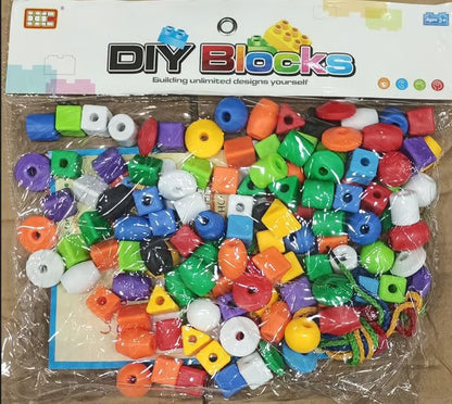 Colorful Lacing Beads Set - Educational Threading Toy for Kids