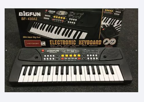 BIGFUN BF-430 الیکٹرانک کی بورڈ - بچوں اور مبتدیوں کے لیے 37 کیز منی ڈیجیٹل پیانو