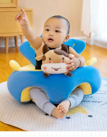 پیارا کریکٹر آلیشان کھلونا صوفہ - بچوں کے لیے نرم بھرے جانوروں کی کشن کرسی