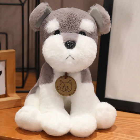 Plush Schnauzer Dog Stuffed Toy - 35cm Premium Soft Cuddly Companion