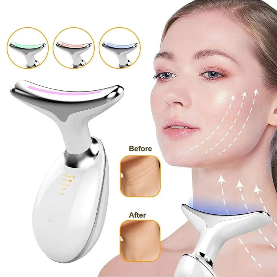 LED Photon Therapy Neck Lifting Massager - Anti-Wrinkle Face & Neck Device