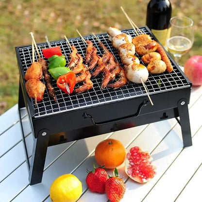 Portable Foldable Charcoal Barbecue Grill – Compact BBQ for Camping, Picnic & Outdoor Parties