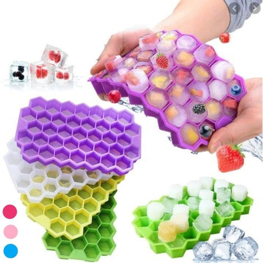 Silicone Honeycomb Ice Cube Tray – 37 Hexagonal Cells | BPA-Free