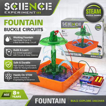 Science Experiment Fountain Buckle Circuits STEM Kit – Age 8+