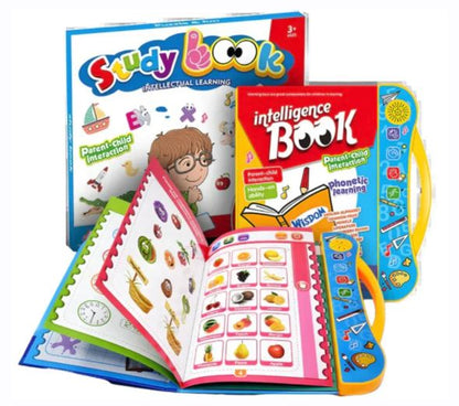 انٹرایکٹو انٹیلی جنس کتاب - صوتی پینل اور مارکر کے ساتھ صوتی علمی مطالعہ کتاب 3+ بچوں کے لیے