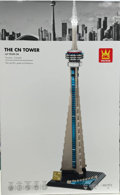 WANGE CN Tower Building Blocks Set 424 Pieces – Toronto Architecture Model Kit