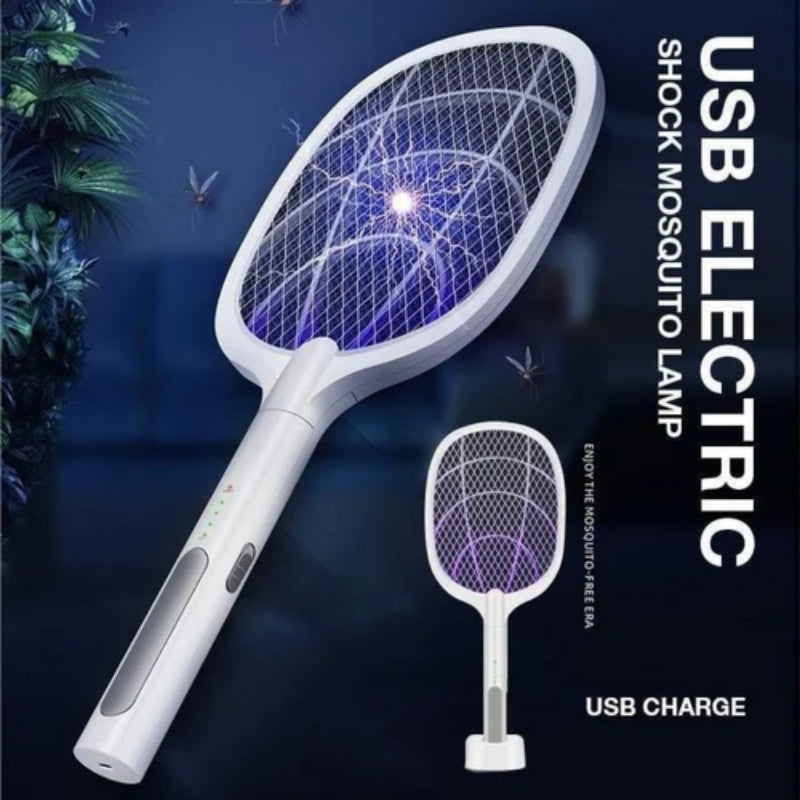 USB Rechargeable Electric Mosquito Killer Racket - Shock Mosquito Lamp