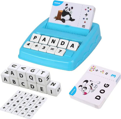 Word & Maths Learning Educational Toy - 32 Flash Cards Spelling & Math Game for Kids 4+