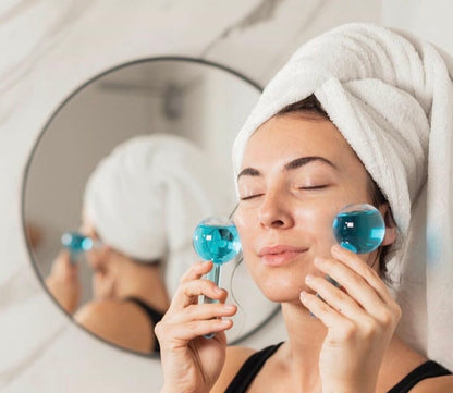 2PCS Ice Roller Globes for Face – Cryo Facial Massage Tool