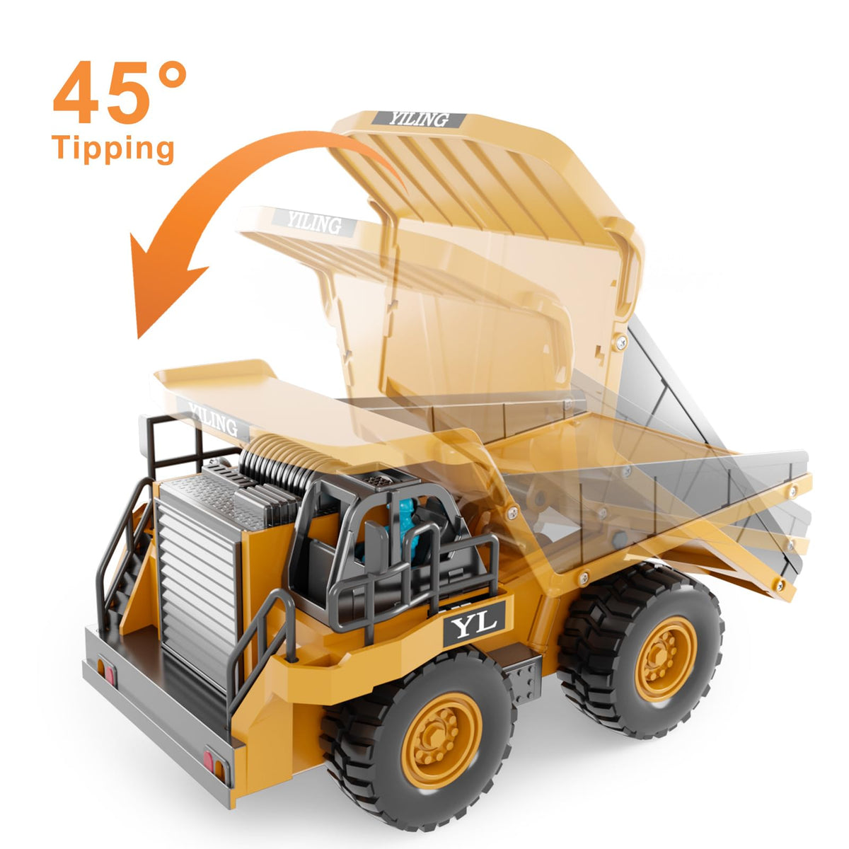 2.4GHz Remote Control Dump Truck Toy for Kids