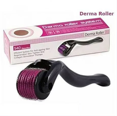 Dermaroller 540 Needles - چہرے اور جسم کے لیے پروفیشنل مائیکرونیڈلنگ رولر