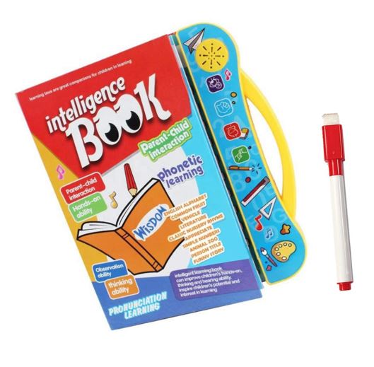 انٹرایکٹو انٹیلی جنس کتاب - صوتی پینل اور مارکر کے ساتھ صوتی علمی مطالعہ کتاب 3+ بچوں کے لیے