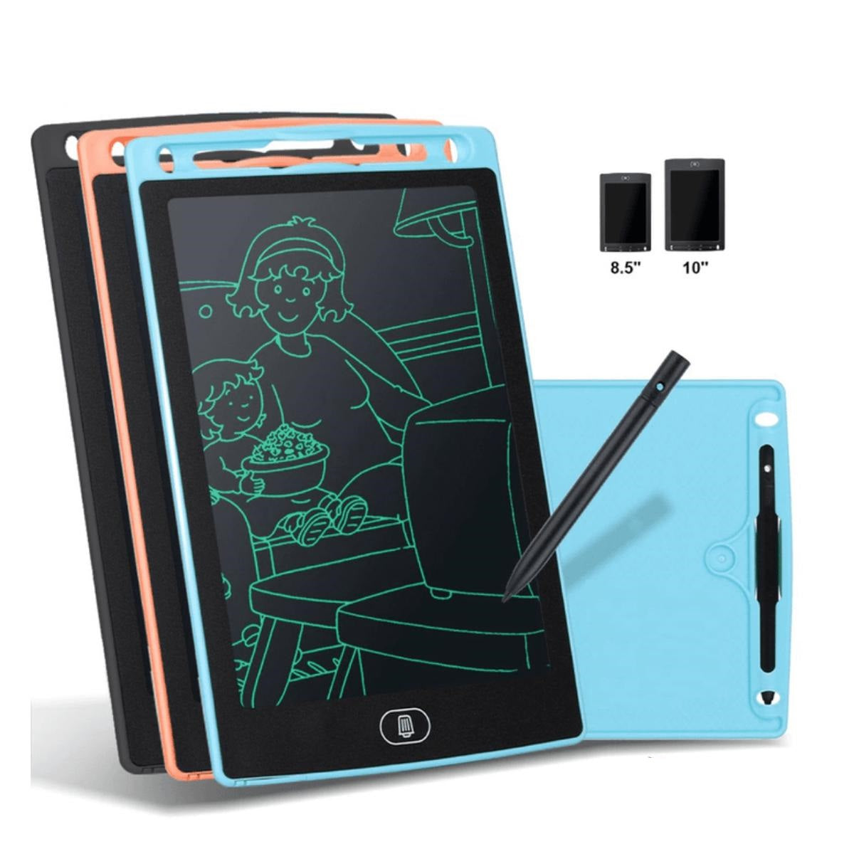 LCD Writing Tablet - Multicolor Doodle Pad for Kids | 8.5, 10 & 12 Inch