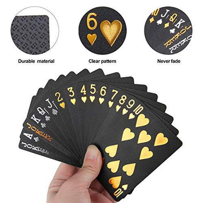 100$ Black Gold Playing Cards - Waterproof Poker Deck