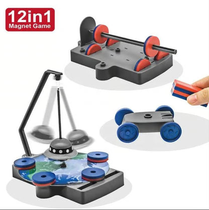 STEM Magnet Science Kit - 12-in-1 Educational Experiments for Kids Ages 6+