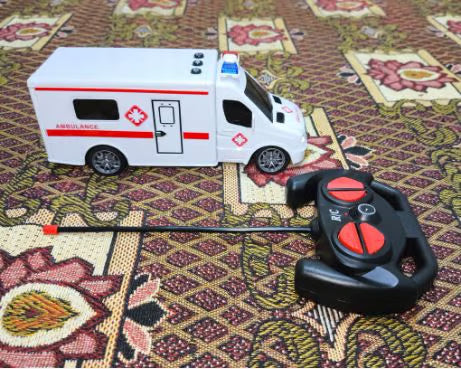 RC ایمبولینس کھلونا - ریموٹ کنٹرول ایمرجنسی وہیکل 1:18 اسکیل