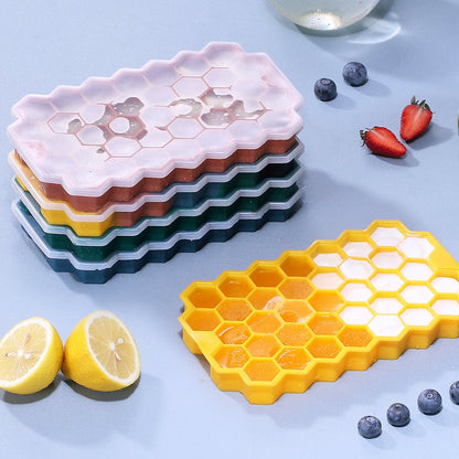 Silicone Honeycomb Ice Cube Tray – 37 Hexagonal Cells | BPA-Free