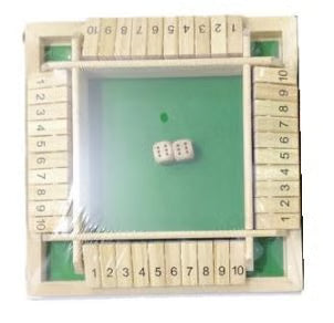 Shut the Box Wooden Board Game - Classic 4 Player Strategy Game