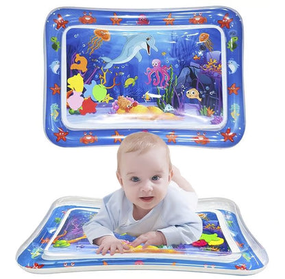 بیبی واٹر پلے چٹائی - شیر خوار بچوں کے لیے Inflatable ٹمی ٹائم سینسری کھلونا۔