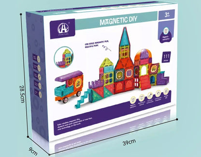 Magnetic DIY Building Blocks Set – 111 Pieces (Ages 3+)