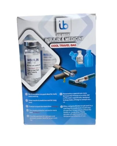 آئس برکس انسولین کولنگ بیگ - ذیابیطس کی دوائیوں کے ذخیرہ کے لیے طبی سفری کولر
