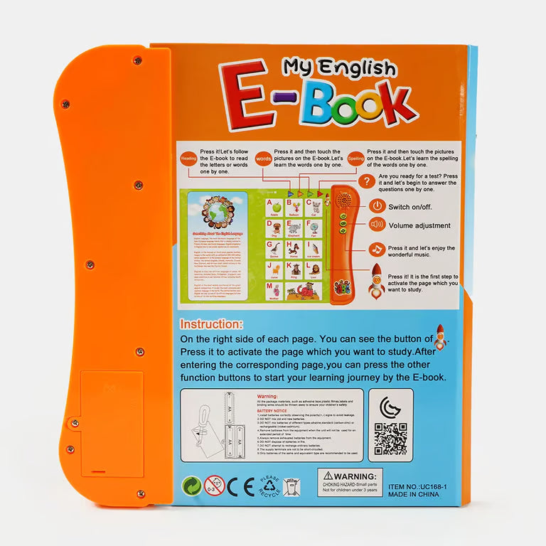 My English E-Book - Interactive Learning Toy for Kids 3+ Ages