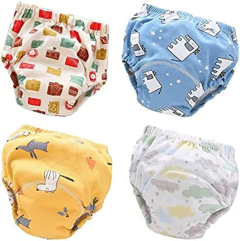 Reusable Training Pants Diapers Pack of 3 - Cotton & Parachute Material