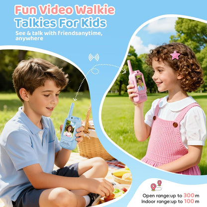 Kids Video Walkie Talkie – Rechargeable | 480P Camera | 300M Range