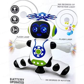 Dancing Robot Toy with Music & 3D Lights - Interactive Electronic Toy for Kids