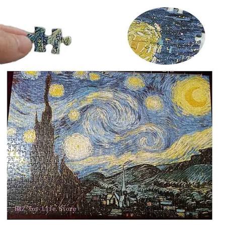 1000 Pcs Jigsaw Puzzle – Starry Night (Van Gogh Edition)