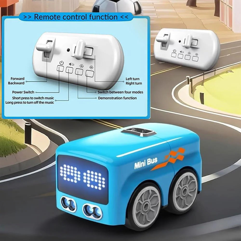 2.4GHz Electric 5-in-1 Remote & Induction Controlled Mini Bus Toy