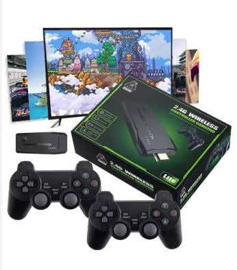 وائرلیس گیمنگ کنسول - 9 ایمولیٹرز، 4K HDMI آؤٹ پٹ اور 2 کنٹرولرز کے ساتھ 10000+ گیمز