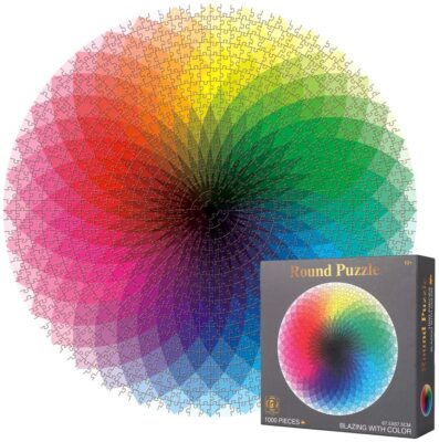 1000 Pcs Round Jigsaw Puzzle – Rainbow Circle | Fun Family Activity