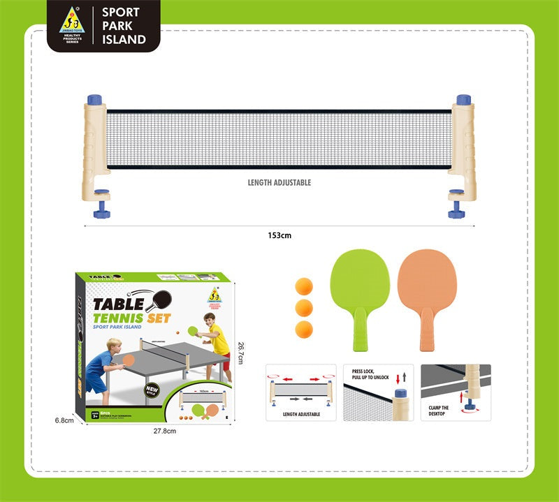 Table Tennis Set – Portable Ping Pong Net & Paddle Kit for Kids & Family
