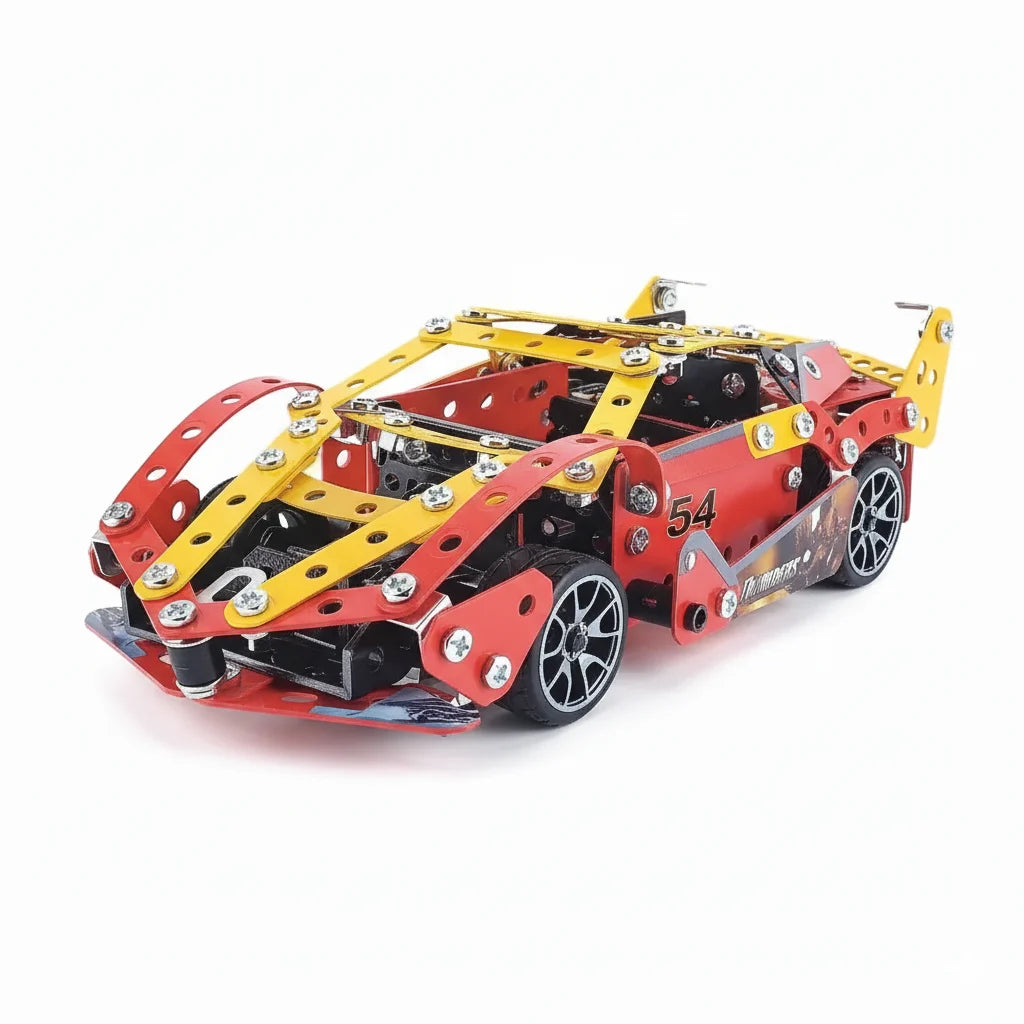 Hot Wheels Metal Assembly Car Building Kit – 370 Pieces STEM Toy with Bonus Diecast Mini Car