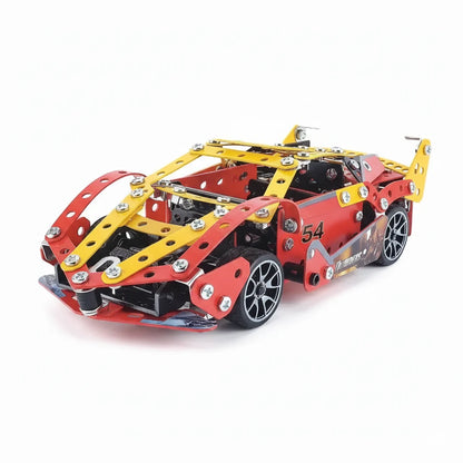 Hot Wheels Metal Assembly Car Building Kit – 370 Pieces STEM Toy with Bonus Diecast Mini Car