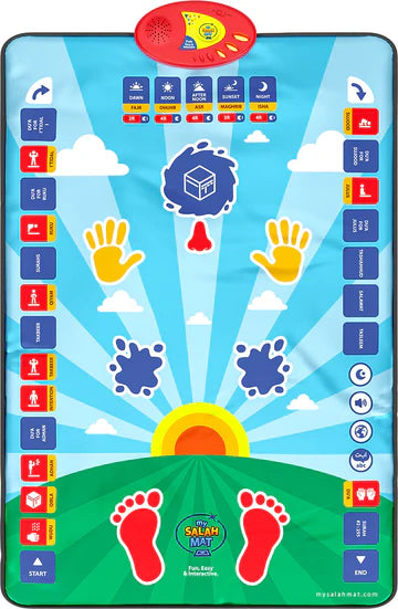 Educational Islamic Prayer Salah Mat for Kids - Interactive Learning Tool with Sound