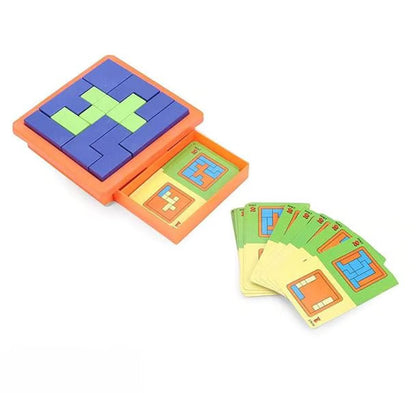 تخلیقی پیٹرن پزل گیم - بچوں کے لیے 60 چیلنج کارڈز برین ٹیزر