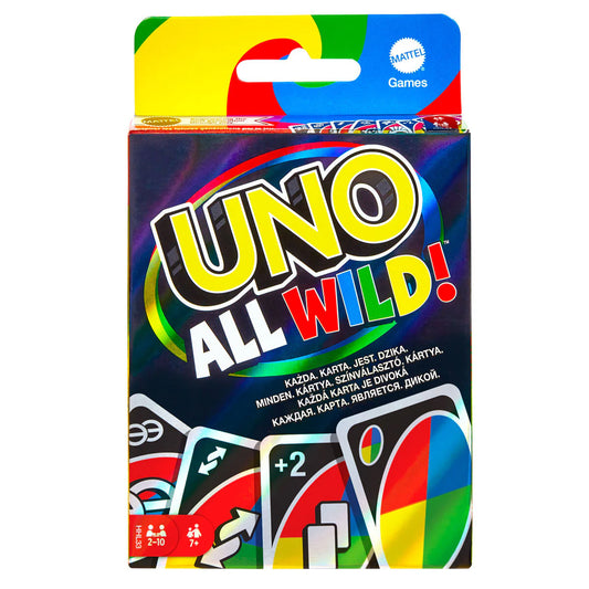 UNO All Wild! Card Game by Mattel – Every Card is Wild | 2–10 Players | Ages 7+