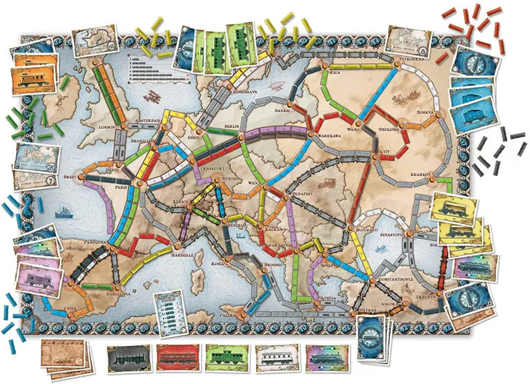 Ticket to Ride Europe Board Game - Days of Wonder Strategy Game for 2-5 Players